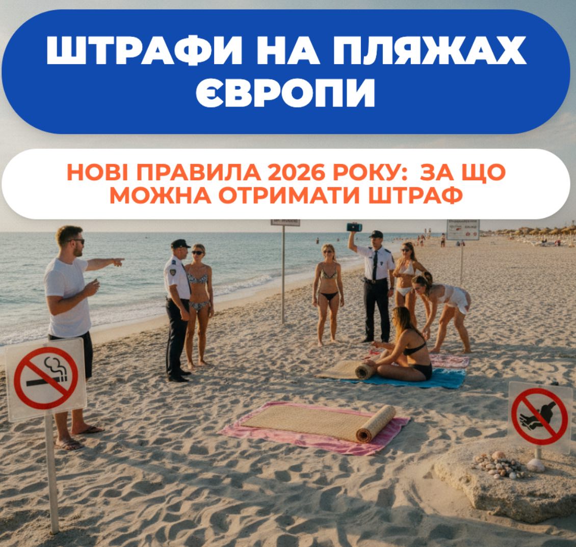 Нові правила на пляжах Європи у 2026 році: за що туристів можуть оштрафувати на тисячі євро